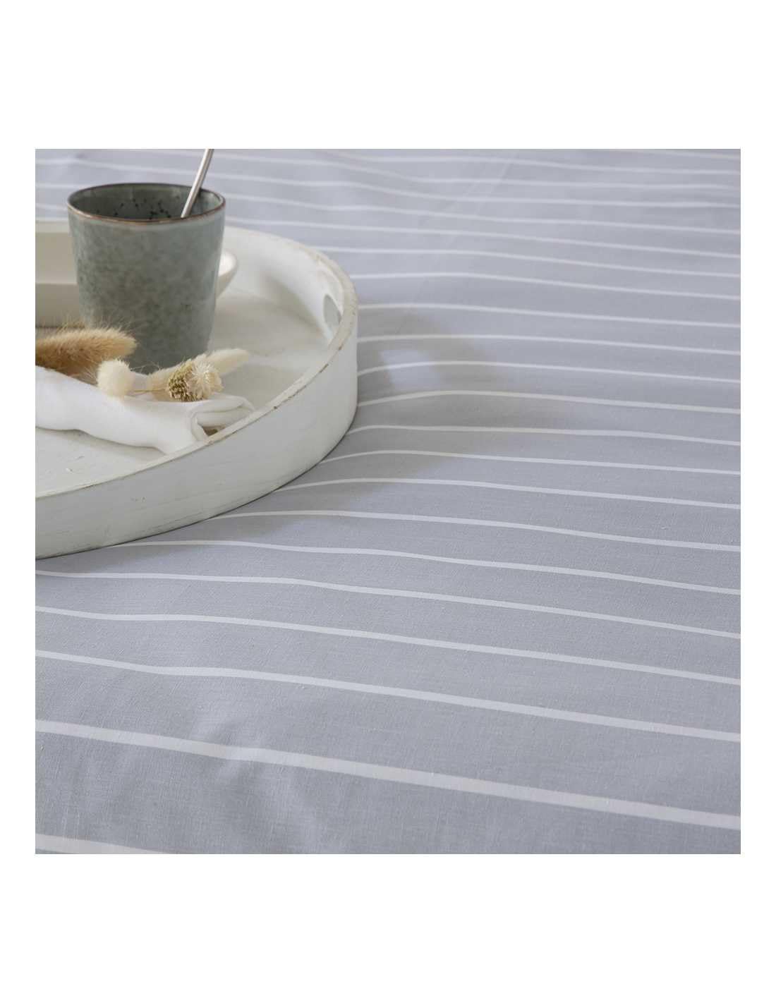 COTTON ARTean Juego de sábanas Cama 150 ALGODÓN 144 Hilos Bayas Gris | Incluye 4 piezas: encimera, bajera ajustable, 2 fundas de almohada. Certificado OEKO-TEX