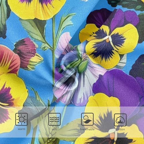 Cotton Toddler Girls Underwear Purple Yellow Pansy Flowers Blue Cute Panties Girl Print Kids Undies Briefs 2t3