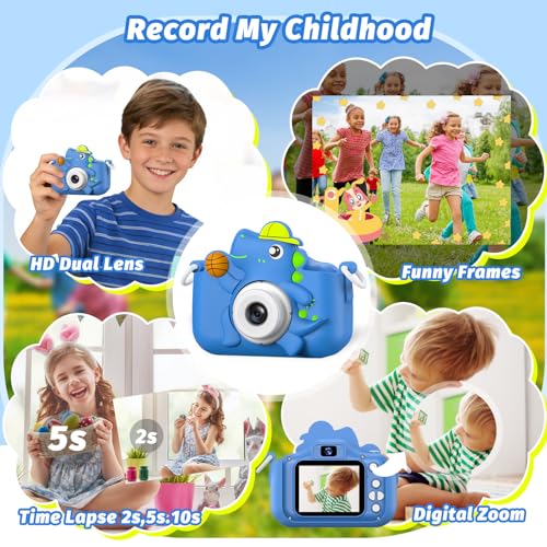 Image of Kids Camera Toy, masterbee Children Age 3-12, Christmas /Birthday Gifts for Girls, 1080P HD Video, Gift for 3 4 5 6 7 8 9 10 11 12 Year Old Girl Blue