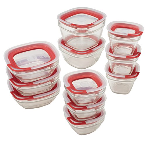 Rubbermaid Easy Find Lids Glass Food Storage and Meal Prep Containers