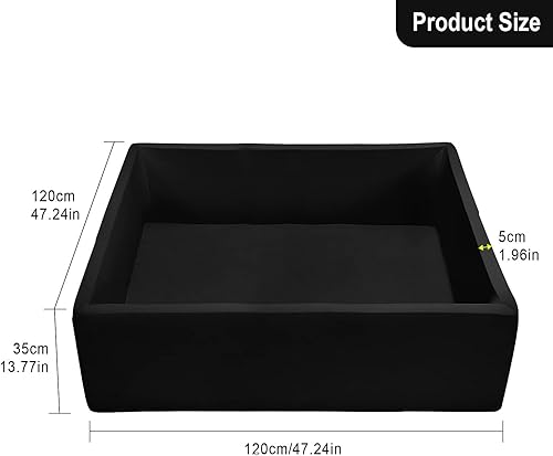 Miniatura 2 de TRENDBOX Piscina de bolas para niños, de espuma viscoelástica, para niños pequeños, bebés, pelotas no incluidas, color azul claro