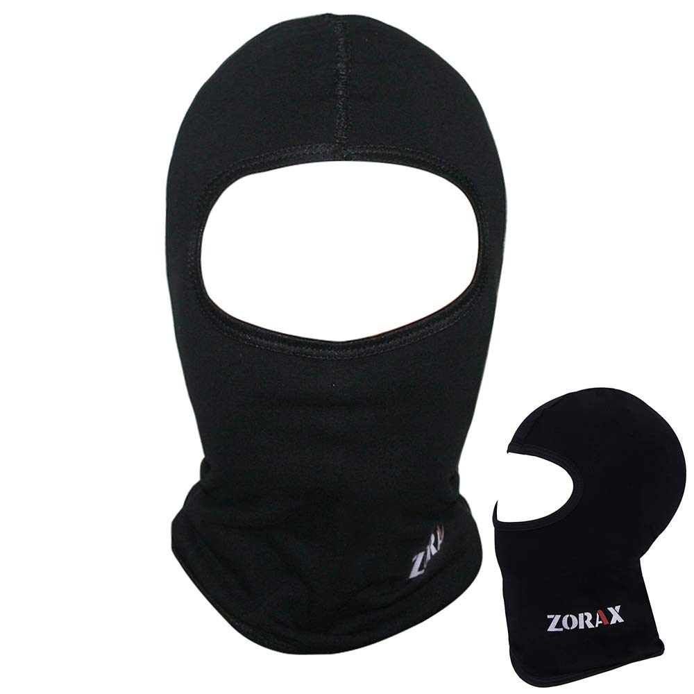 ZoraxFull Face Motorcycle Balaclava for Men Women Windproof, Black Breathable Thermal Cotton Facemask Headwear Motorbike Balaclava