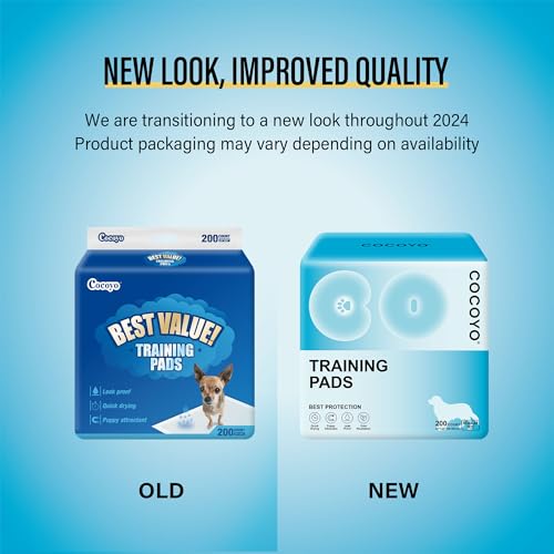 Image of COCOYO Best Value Dog Training Pads, 22 inch by 22 inch, 200 Count, BLUE