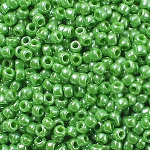 10 g TOHO Round Seed Beads Rocailles, Size 11/0, Opaque Lustered Mint Green (# 130), Japan, Glass — image 1