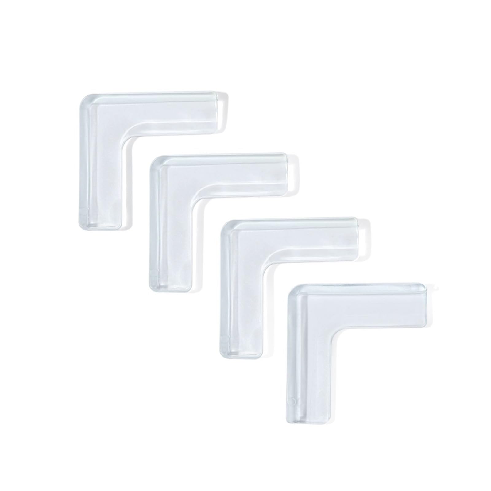 4Pcs Safety Head Protection Anti-collision Corner Guards Edge Protector Anticollision Strip(Transparent)