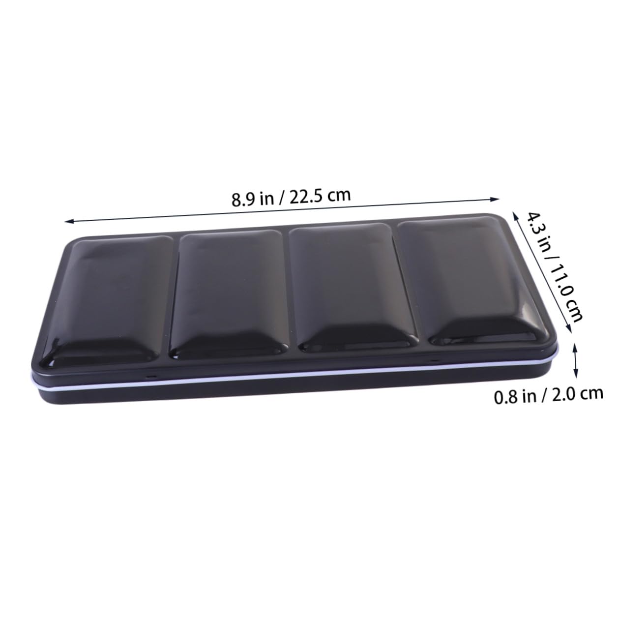 GARVALON Palette D’aquarelle Vide en Fer Noir, Boîte à 48 Grilles