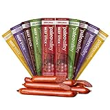Paleovalley 100% Grass Fed Beef Sticks - Delicious Gluten Free Beef Snack - High Protein Keto Friendly, 50 Count Variety Pack