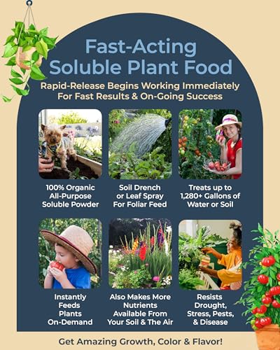 Image of Organic Plant Magic Fertilizer & Plant Food for Gardens & House Plants 20lb | Makes 1,280+ Gal of Organic Water Soluble Fertilizer for Plant Growth use on Vegetables Flowers Gardens & Indoor House Plants