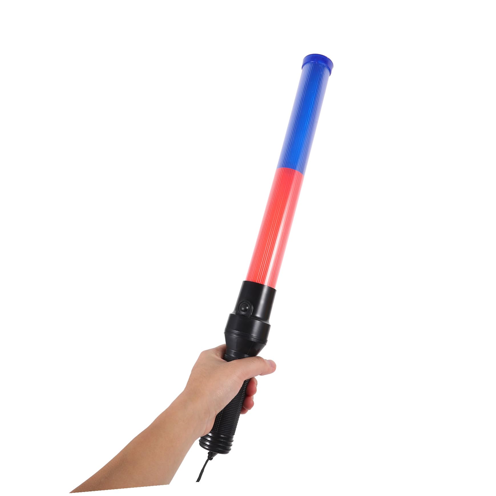 Bâton Lumineux de Trafic LED Haute Luminosité en Plastique 54cm pour Contrôle de Circulation et Événements Communautaires Rouge et Bleu