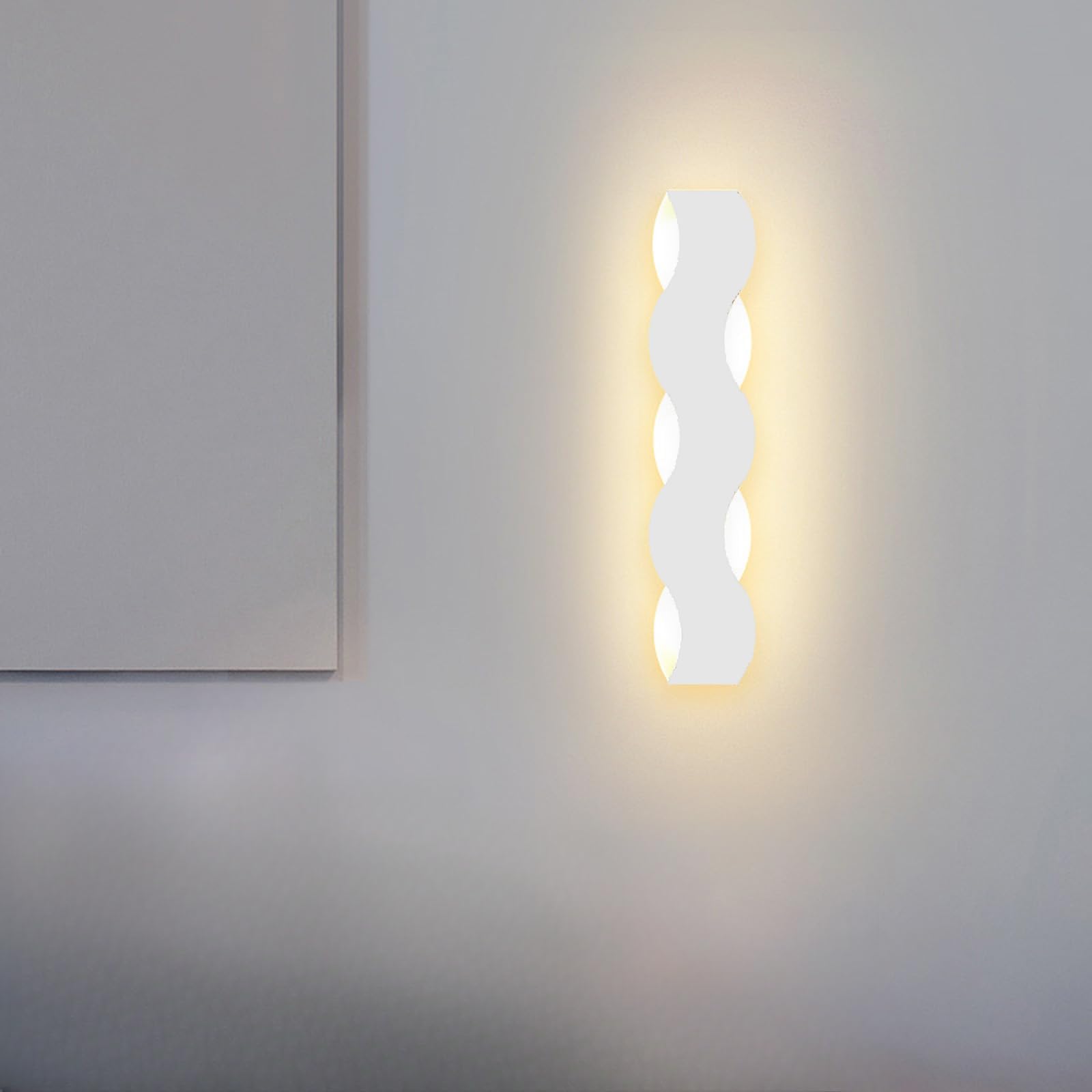 Lámpara de pared LED regulable de 48cm en color blanco con mando a distancia 8