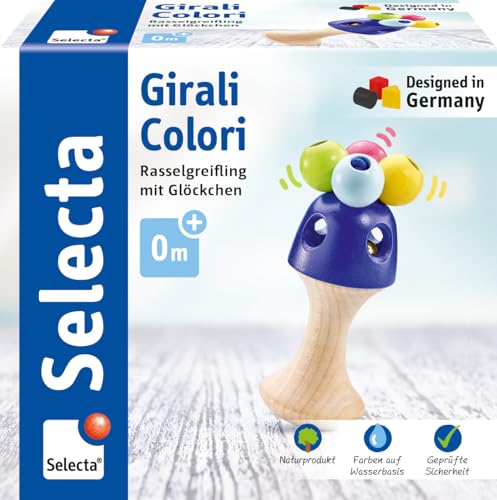Selecta 61062 Girali Colori, Stielgreifling aus Holz, 10 cm...