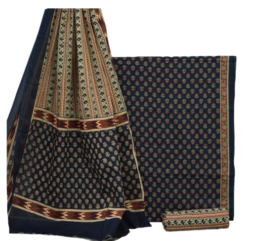 Image of NISHIRE Women's Cotton Printed Unstitched Salwar Suit Dress Material With Dupatta