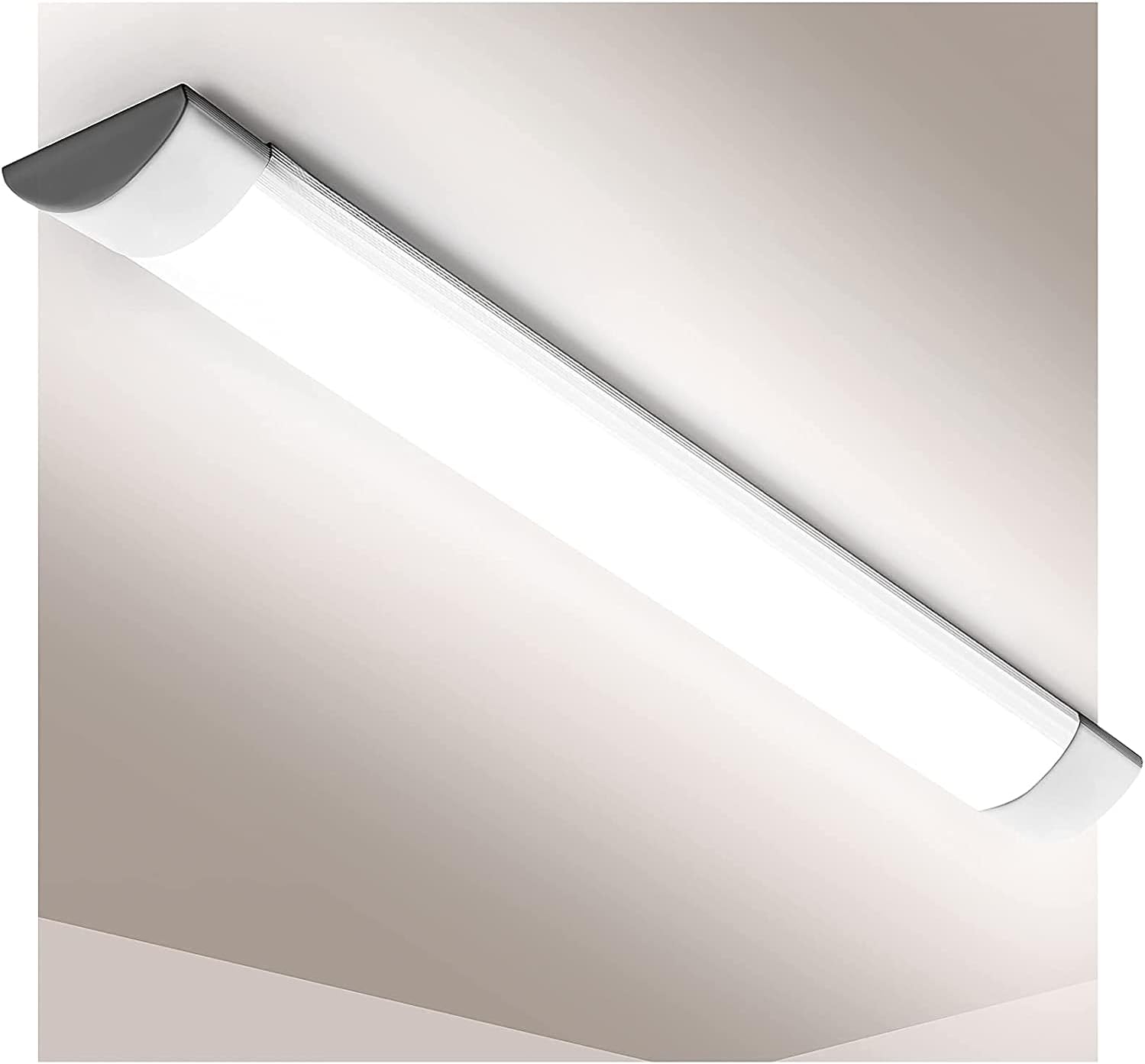 Viugreum 2ft LED Batten Light, Ceiling Tube Light, 3200K Warm White
