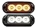 Buyers Products 8891121, 4 Inch LED Strobe Light, Light Bar, Signal Lights, Warning Lights for Utility Truck and Trailers, Work Trucks, ATVs, Clear