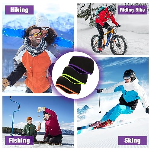 Image of Ear Warmers Headband, KOMAKE 2 Pack Earmuff Headband Fleece Earmuffs Running Headband Winter Ear Covers Moisture Wicking Sweatband Ski Sport Headband For Men & Women (Black+Gray)