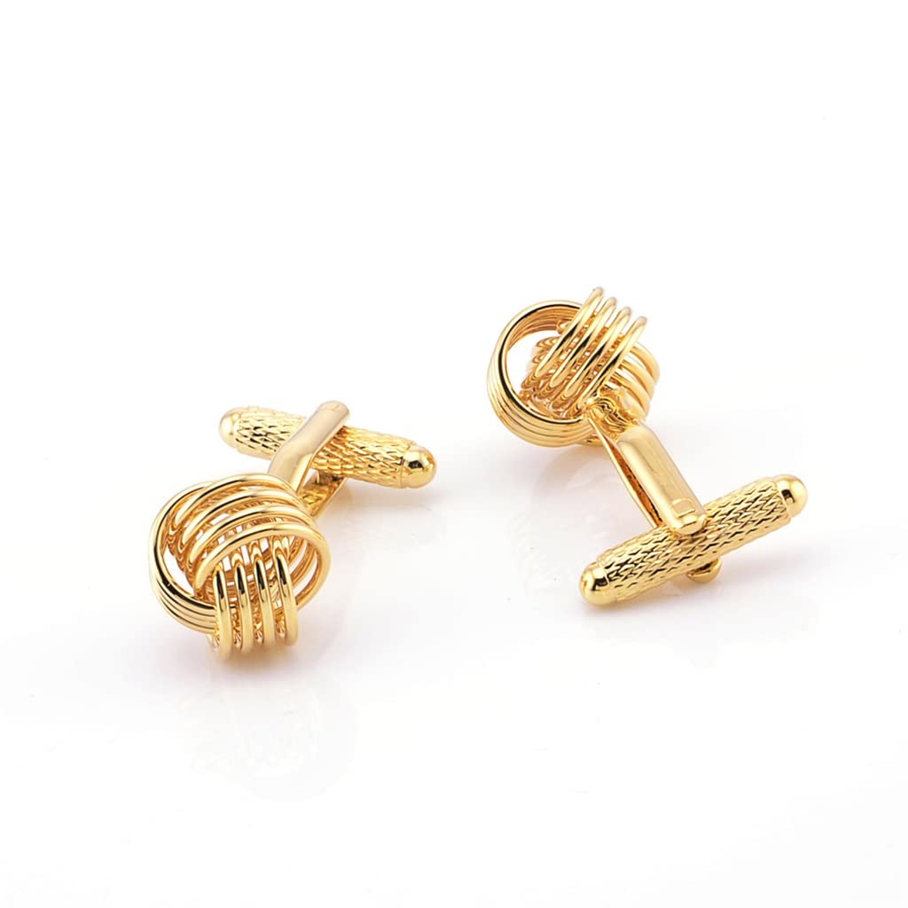 Gemelli in rame e oro Gemelli multi-linea intorno al metallo Gemelli (D come mostrato)