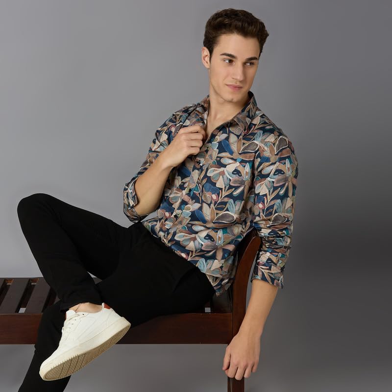 Image of MARK & ALBERT Men's Slim Fit Cotton Formal Shirt