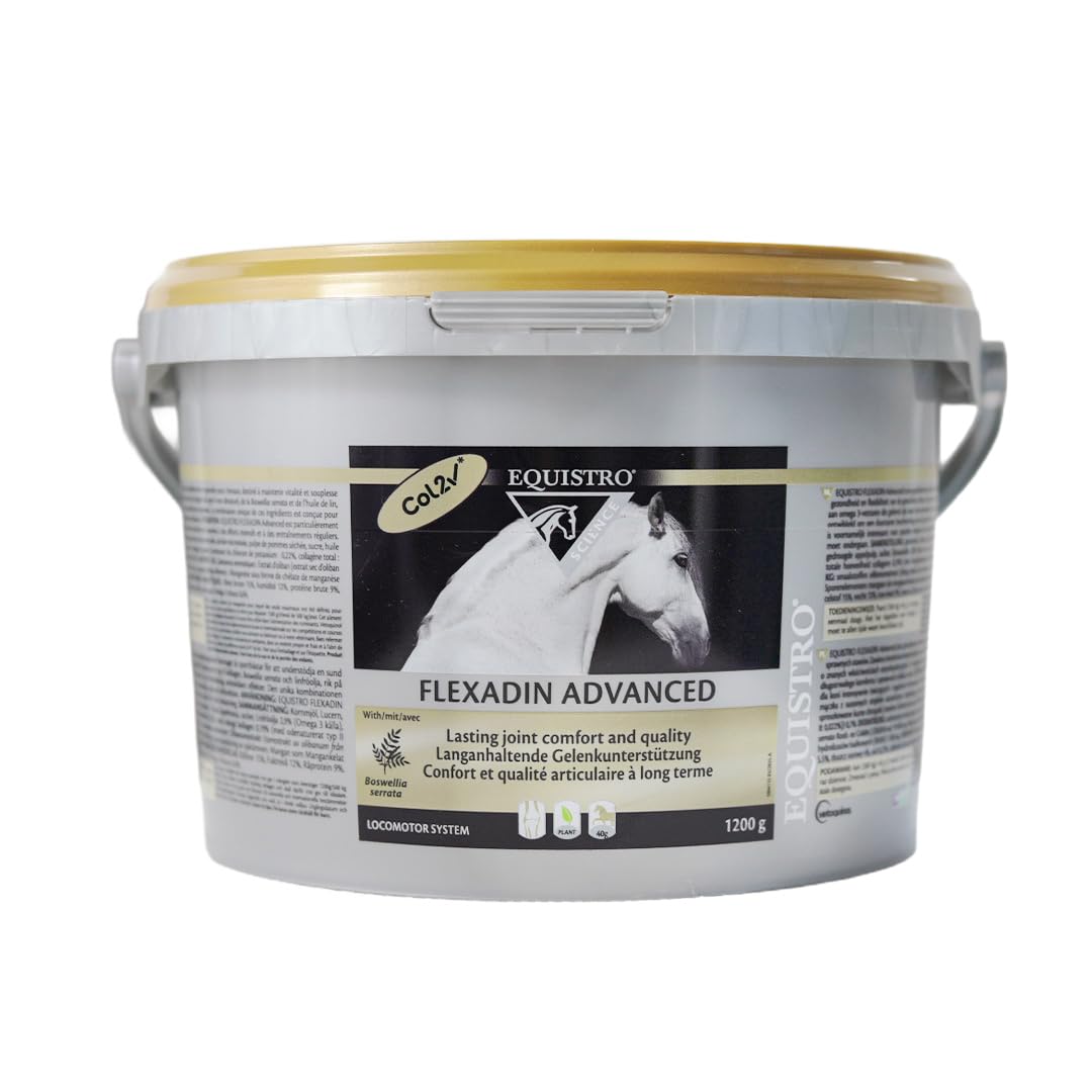 Equistro Flexadin Advanced | 1,2 kg | karma uzupełniająca dla koni | do wspomagania normalnej funkcji stawów | zawiera niedenaturowany kolagen typu II | granulki