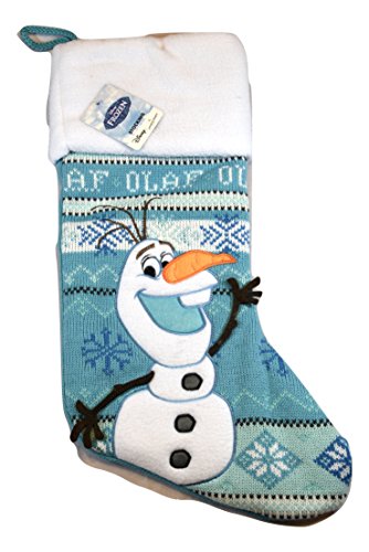 Disney Frozen Olaf calcetín de punto azul con diseño de muñeco de nieve