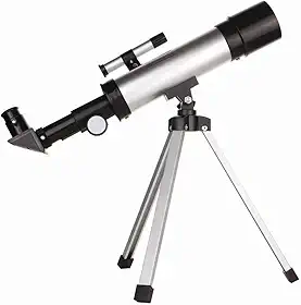 Telescópio Luneta com Tripé Ajustável – Portátil, Leve e Fácil de Usar, Ideal para Iniciantes e Observação da Lua, Estrelas e Céu Noturno