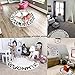 ABC Rug for Kids Room Circle Alphabet Nursery Rug for Baby Boy and Girl - Round Neutral Toddler Playroom Rug, Letter Learning Carpet(47
