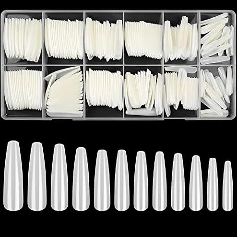 woshilaoDS 240pcs Natural Acrylic Nail Tips Cover