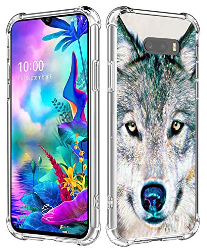 CCLOT G8X ThinQ Case Wolf - V50S Case Cover Compatible for LG V50S / G8 ThinQ Hand Painting Wolf Animal Design (TPU Protective Heavy Duty Bumper) CCLOT G8X ThinQ Case Wolf - V50S Case Cover Compatible for LG V50S / G8 ThinQ Hand Painting Wolf Animal Design (TPU Protective Heavy Duty Bumper)
