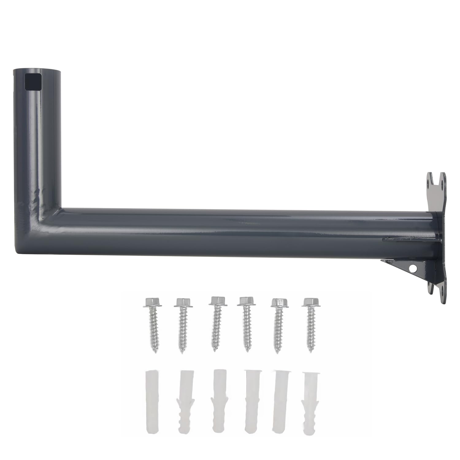 PEESHONStarlink Wall Mount, Antenna Pole Mount Bracket, Sat Wall Mount with Hole for Balcony Mount, Starlink Mounting Kit(short)