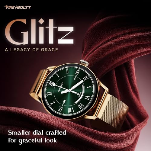 Image of Fire-Boltt Glitz Women Smart Watch with 1.19 inch AMOLED Display, Bluetooth Calling, Rotating Crown, Always On Display, 1000 Nits Brightness, IP68 Waterproof Rose Blush
