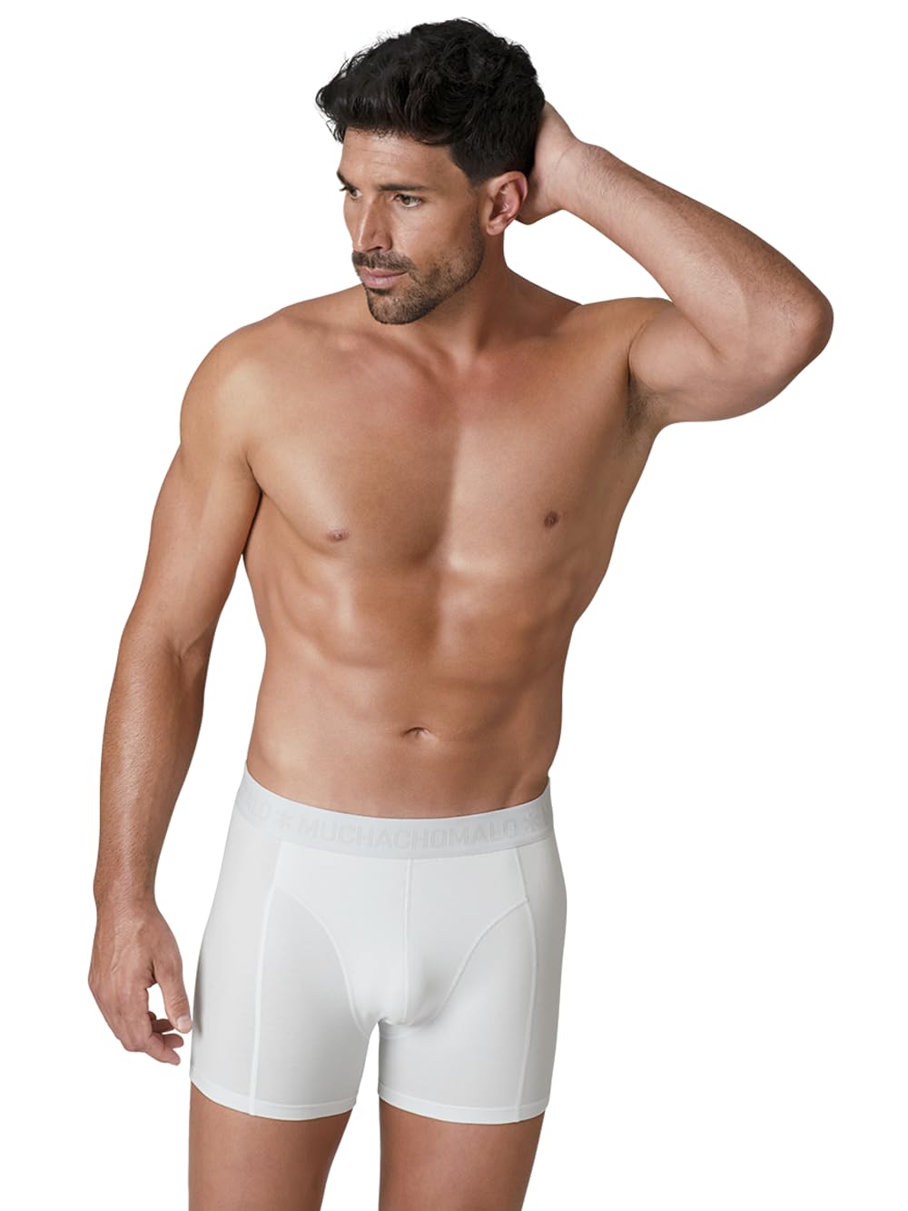 Muchachomalo Uomo Boxer 10-Pack, Tinta Unita, Cotone, Fascia Elastica