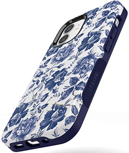 Casely Iphone 11 Floral Case | Rose To Fame | Blue & White Rose Case #TOP2