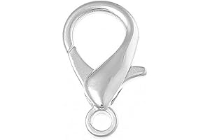 100 Pieces 20mm Large Silver Lobster Claw Clasps for Bracelet Necklace Jewelry Making