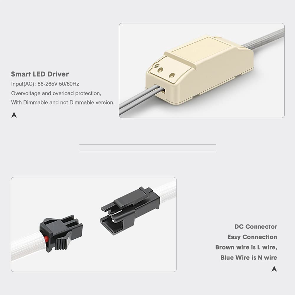 Chillers Foco Empotrable LED Giratorio Incluye 4 Fuentes de Luz Focos Empotrables Plafón Empotrable en Níquel Plafón Empotrable (Color : Warm White, Size : Chrome 9W Dimmable)