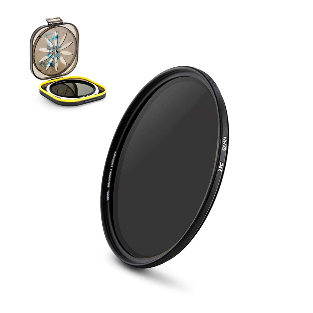 JJC F-ND67 67mm ND1000 ND Filter 10 Stop 1000X Neutral Density Lens Filter with Delicated Case & Desiccants Silica Gel, 3.4mm Ultra Slim Metal Frame / 9H Hardness / 2X 8-Layer Coating