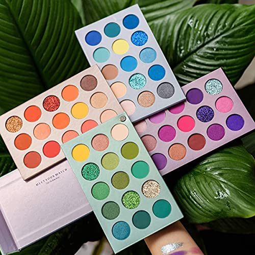 URBANMAC Eyeshadow Palette 60 Color Makeup Palette Highlighters Eye Make Up High Pigmented Professional Mattes & Shimmery Finish - Multicolor - Image 2