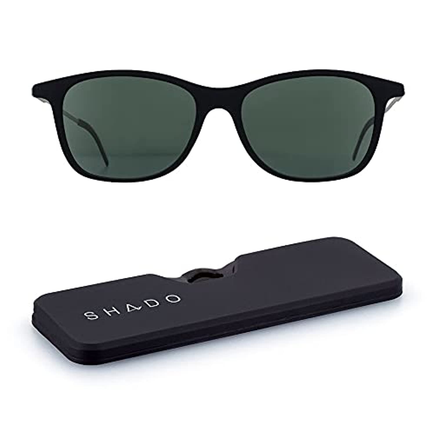 Shado by ThinOptics Matte Black Sunglasses with Case and Pouch SHADO by ThinOptics | Menlo Park Sunglasses | The World main image 4