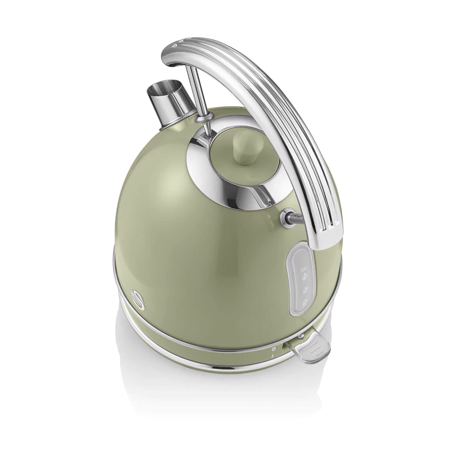 Swan Retro Ensemble Petit-Déjeuner, Bouilloire 1,8L avec Élément Chauffant en Acier INOX, Grille-Pain à Fente Large 2 Tranches, Régulateur de Grillage 6 Niveaux, Design Vintage, Vert