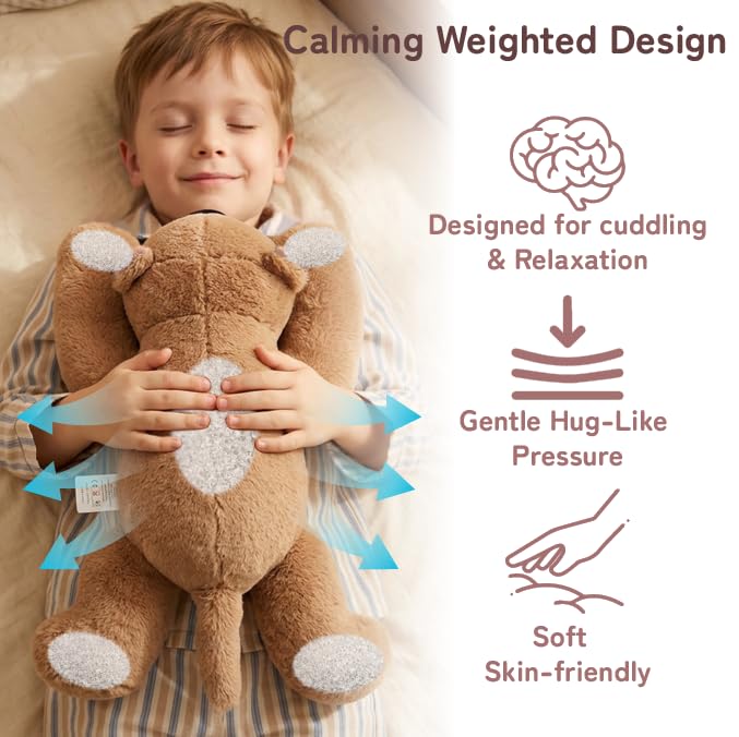 Image of Niuniu Daddy Weighted Otter Stuffed Animal for Kids & Adults, 20 Inch 3.3lb Large Plush Toy with Soft Fur, Weighted Plushies Pillow for Sensory Calm, Huggable Gift for Everyday Comfort