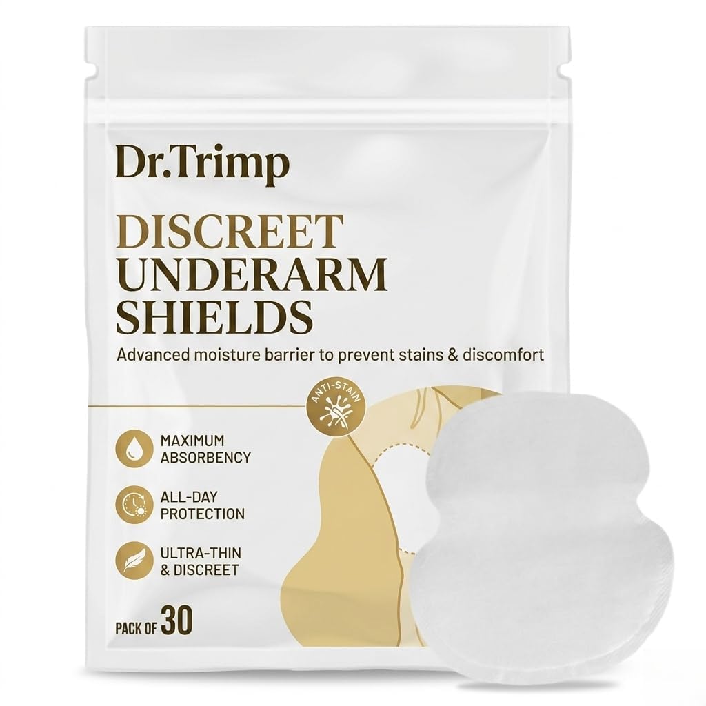 Disposable Underarm Sweat Pads for Men & Women – Anti-Bacterial, Odour Control & Sweat Stain Prevention | Quick Absorption, Self-Adhesive, Breathable & Skin-Friendly Armpit Pads (Pack of 30Pcs)