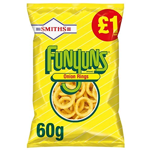 £1 Smiths Funyuns Onion Rings 60g (Case of 15 x 60g bags)