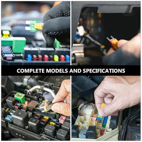Kit de fusibles para auto con 300 piezas, con fusibles precisos y herramienta extractor, material de aleación de zinc y PC que protege el automóvil de corriente excesiva miniatura 6