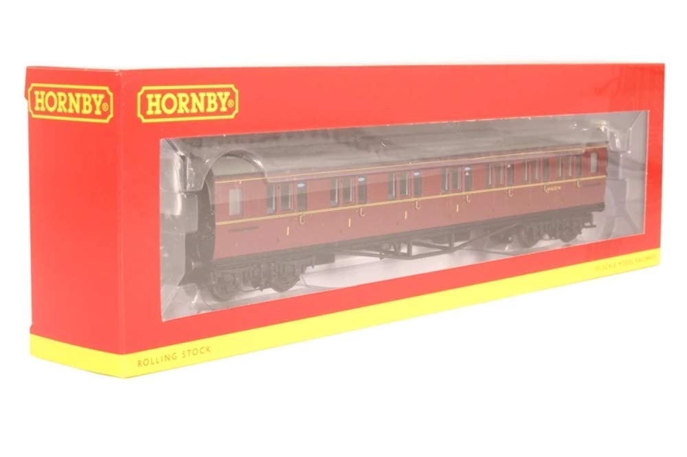 Hornby r4767 BR Collett Coach Korridor Composite rechts w6137 W Zug Modell Set, Maroon