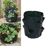 lamta1k Sac de Culture pour Plantes en macramé, Pommes de Terre et Fraises Vert foncé