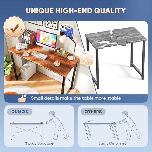 Image of DUMOS 55 Inch Small Computer Desk, Gaming Desks for Home Office Bedroom