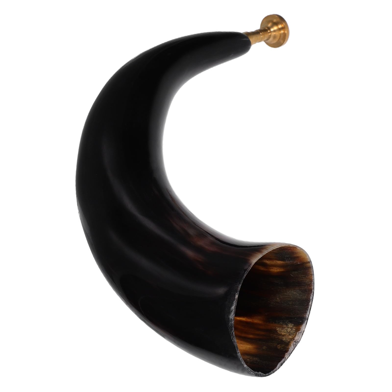 BESPORTBLE Corno Vichingo da Pirata in Corno Naturale 30-35 Cm, Accessorio per Cosplay e Halloween, Strumento a Fiato per Eventi a Tema e Rievocazioni Storiche