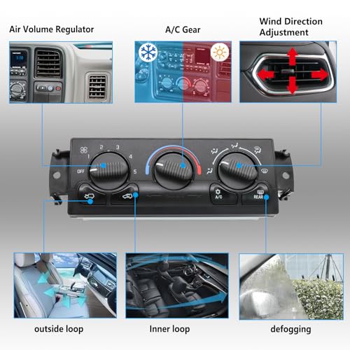 Interrupteur de climatisation K1500 K2500 Suburban commande de chauffage 599-218