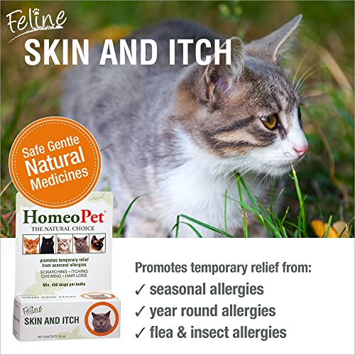 HomeoPet Feline Skin and Itch, Cat Skin-Soothing Medicine, Safe and Natural Skin and Itch Support for Cats, 15 Milliliters - Image 3