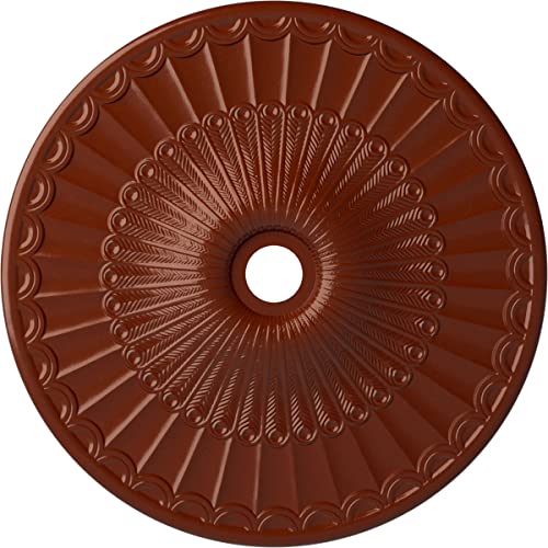 Ekena Millwork CM36GLFIF 36 5/8"OD X 3 5/8"ID X 2 3/8"P Galveston Ceiling Medallion Fits Canopies Up to 4 3/4", FireBrick