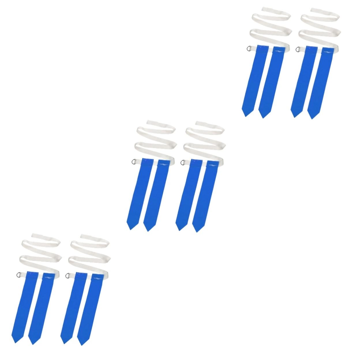 Happyyami 3sets Rugby Game Streamer Accessories Nylon Waist Belt Flag Football Label Webbing Perfect for Team Sports Training 2pcs*3