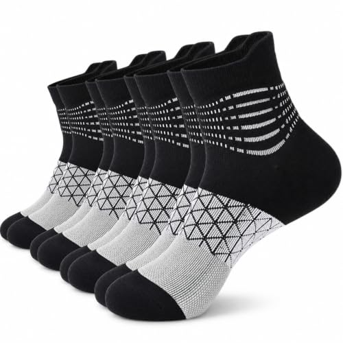 Image of IRAMY Compression Ankle Support Socks Women Wicking Cushioned Athletic Plantar Fasciitis Relief 3 /4 /6 Pairs